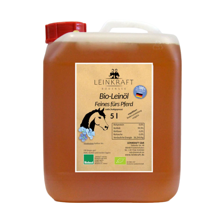 BIO Leinöl im 5 Liter Kanister